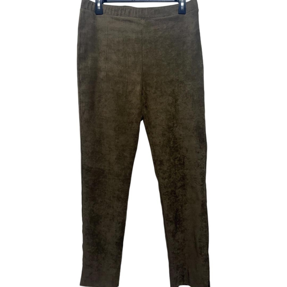Kobi Halperin Women's Ankle- Length Trousers Size M Brown Stretchy and Velvety.